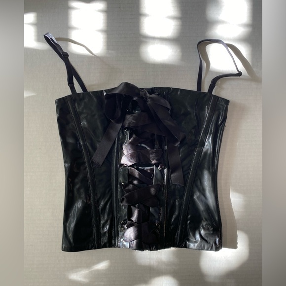 NWT Vintage D & G Dolce & Gabbana Black Bustier Top Size 40 - Picture 9 of 16